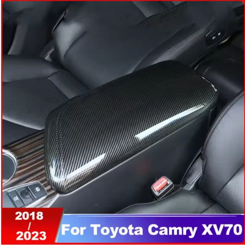 for toyota camry 70 xv70 2018 2023 abs car central armrest box cover case stickers decoration for toyota camry 70 xv70 2018 2023 abs car central armrest box cover case stickers decoration