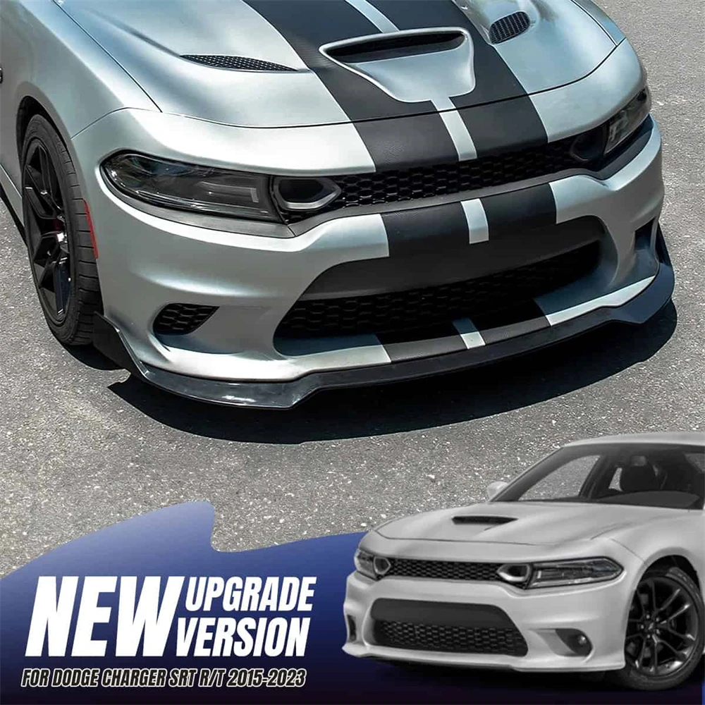 3pcs for dodge charger srt r/t scat front bumper lip splitter auto exterior modification protection parts car style 3pcs for dodge charger srt r/t scat front bumper lip splitter auto exterior modification protection parts car style