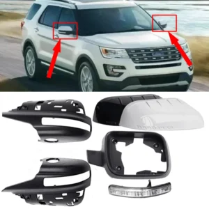 for ford explorer 2011 2018 rearview mirror turn signal door side mirror frame exterior rear view housing shell mirror cover 1pc