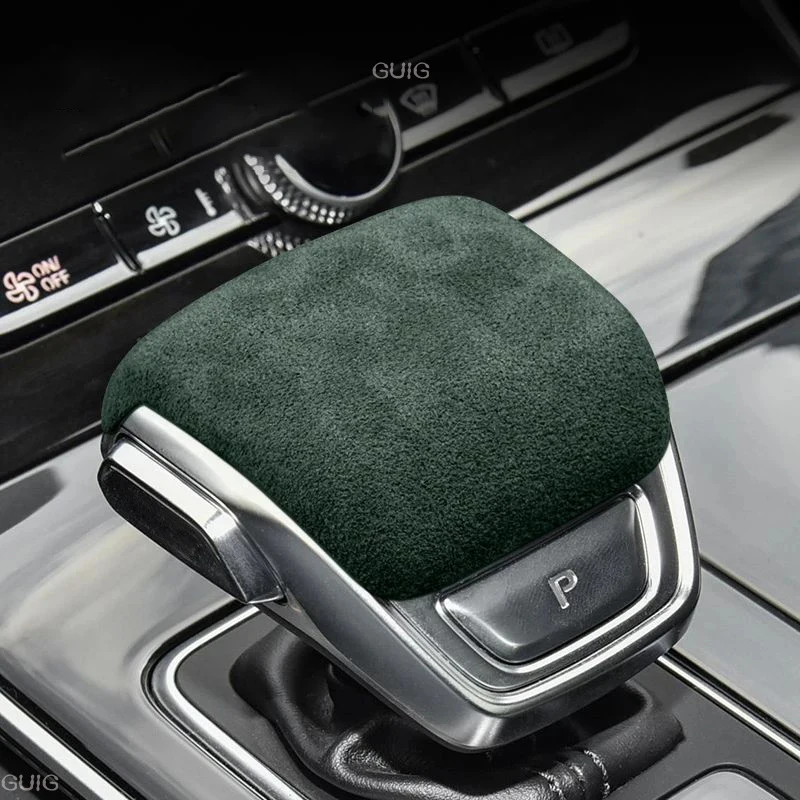 suede leather for roewe rx5 plus rx5 max imax8 i6 max rx8 car gear shift knob cover protector interior trim suede leather for roewe rx5 plus rx5 max imax8 i6 max rx8 car gear shift knob cover protector interior trim