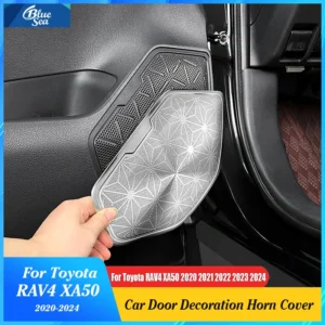for toyota rav4 xa50 2019 2021 2022 2023 2024 hybrid stainless car audio trim cover door speaker stereo sound frame stickers