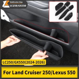 for toyota 2024 2026 lexus gx 550 land cruiser 250 prado lc250 car door storage slots silica gel pad interior accessories tuning