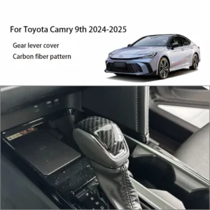 for toyota camry xv80 9th gen 2025 2024 gear shift knob cover carbon fibe gear head cover trim sticker decoration accessories