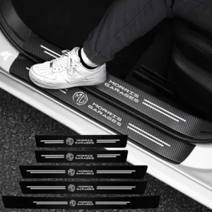 high quality carbon fiber car door sill protector sticker for mg zs mg5 gs hs gt zst mg3 mg6 mg7 hector ezs ehs energy mg6 new