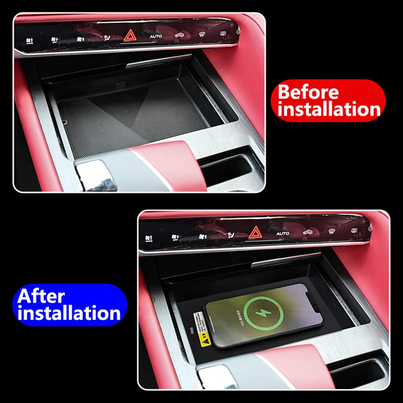 for changan cs75 cs55 plus 2022 car wireless charger center console smart q i/magnetic version fast charging pad phone holder for changan cs75 cs55 plus 2022 car wireless charger center console smart q i/magnetic version fast charging pad phone holder