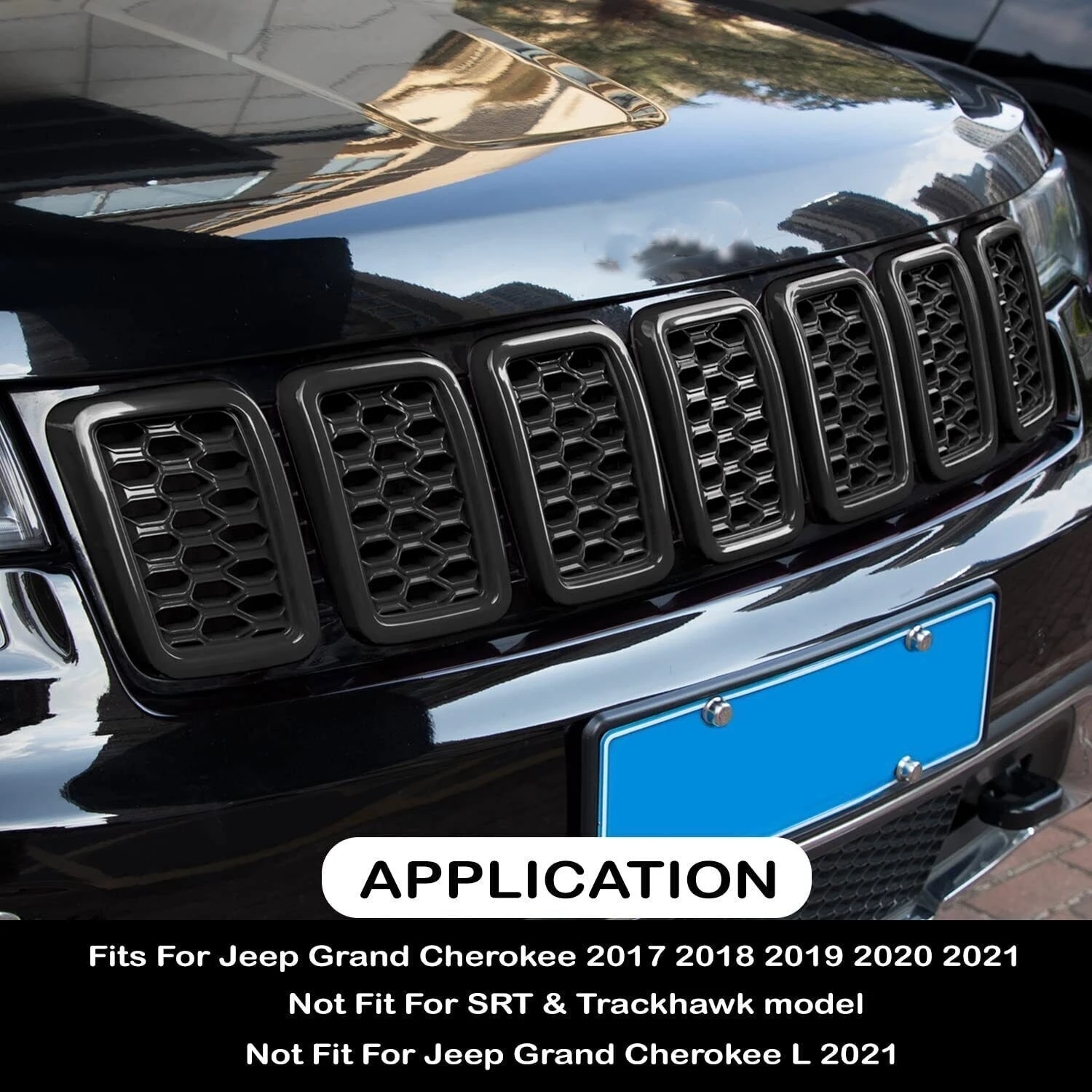 for jeep grand cherokee 2017 2018 2019 2020 2021 front bumper grille honeycomb mesh grill cover trim decor for jeep grand cherokee 2017 2018 2019 2020 2021 front bumper grille honeycomb mesh grill cover trim decor