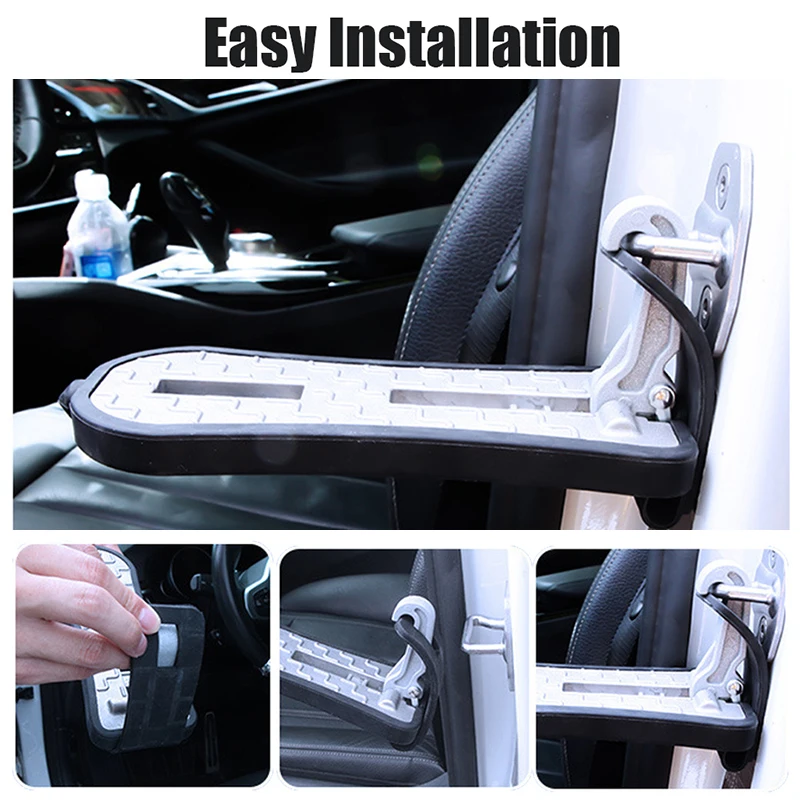 extended car door step foldable car roof rack step universal latch hook auxiliary foot pedal aluminium alloy safety hammer extended car door step foldable car roof rack step universal latch hook auxiliary foot pedal aluminium alloy safety hammer
