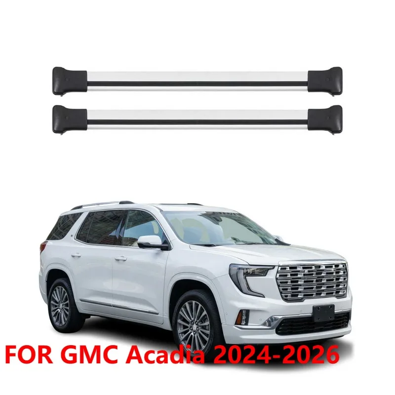 roof rack cross bars for gmc acadia 2024 2026, alu silver luggage carrier 2 pcs roof rack cross bars for gmc acadia 2024 2026, alu silver luggage carrier 2 pcs