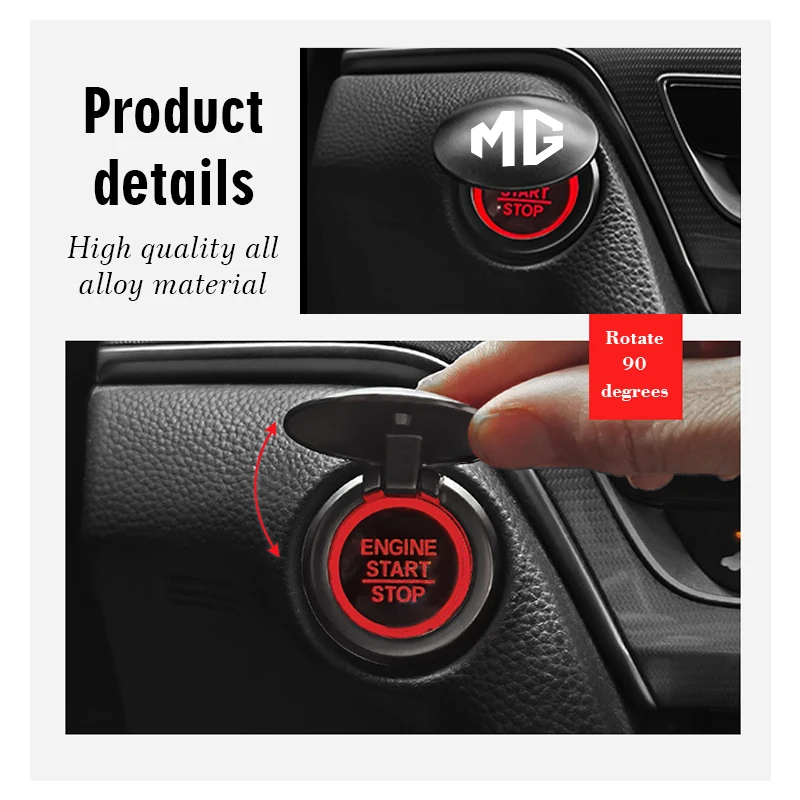 for mg car logo one click start button decoration protection cover hector tf gt zr 3 5 6 7 hs zs gs rx5 rx8 for mg car logo one click start button decoration protection cover hector tf gt zr 3 5 6 7 hs zs gs rx5 rx8