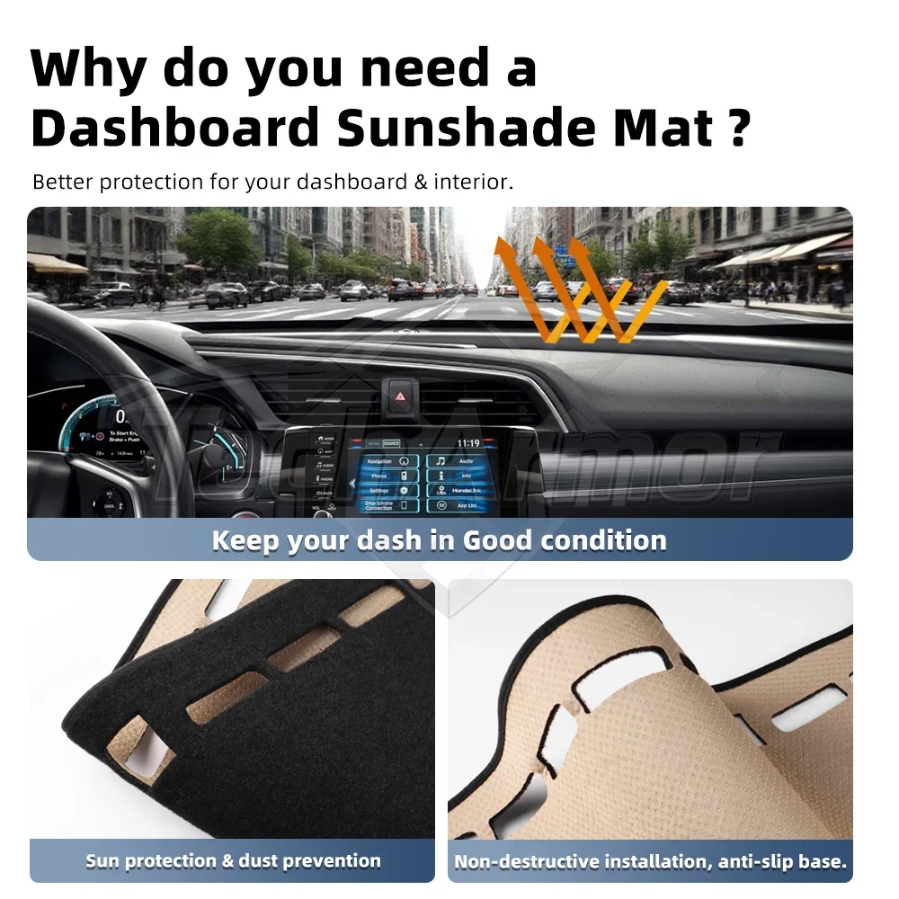 car dashboard cover pad for honda civic 10th 16 20 sunshade protector anti uv dash mats non slip pads auto interior car dashboard cover pad for honda civic 10th 16 20 sunshade protector anti uv dash mats non slip pads auto interior