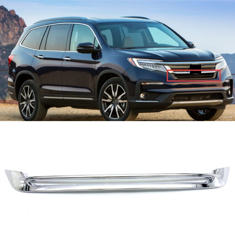 for honda pilot 2019 2021 car front bumper grille electroplated surface decorative strip for honda pilot 2019 2021 car front bumper grille electroplated surface decorative strip