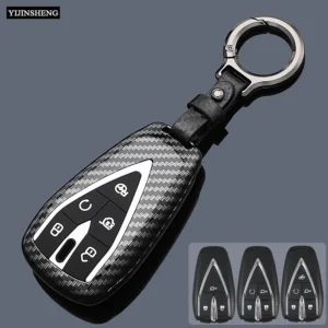 carbon style abs plastic car key case cover fob for changan cs35 plus cs55 plus cs75 plus eado uni t uni k oushang x5 x7 ev