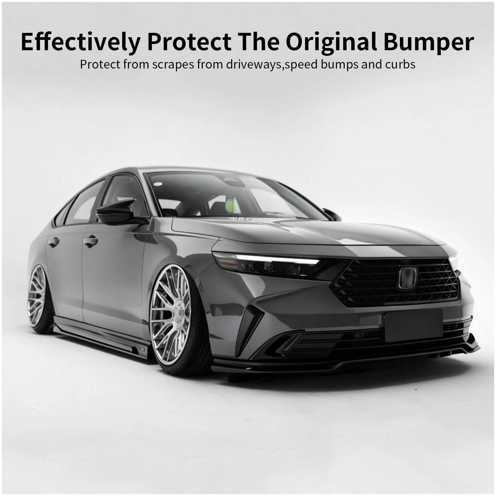 car front bumper lip flowing gray splitter fit body kit parts wear resistant for 11th generation accord 2022 2025 car front bumper lip flowing gray splitter fit body kit parts wear resistant for 11th generation accord 2022 2025