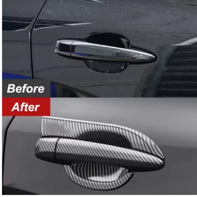 car external abs carbon fiber side door handle cover door bowl case trim for nissan pathfinder 2024 2025 car external abs carbon fiber side door handle cover door bowl case trim for nissan pathfinder 2024 2025