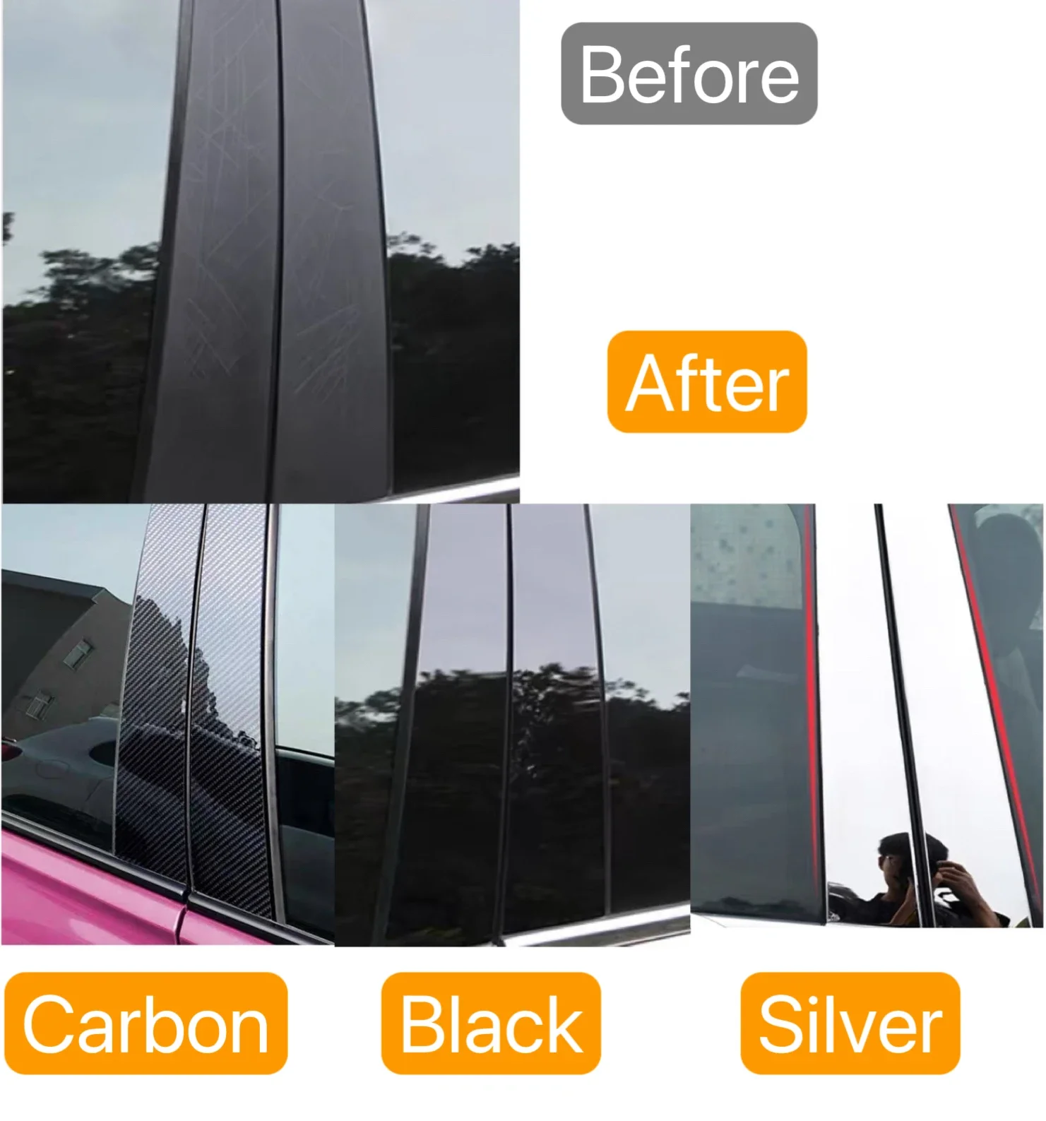 8pcs glossy black silver carbon pillar post fit for lexus lx570 lx 570 2007 2014 door window column bc trim sticker cover 8pcs glossy black silver carbon pillar post fit for lexus lx570 lx 570 2007 2014 door window column bc trim sticker cover