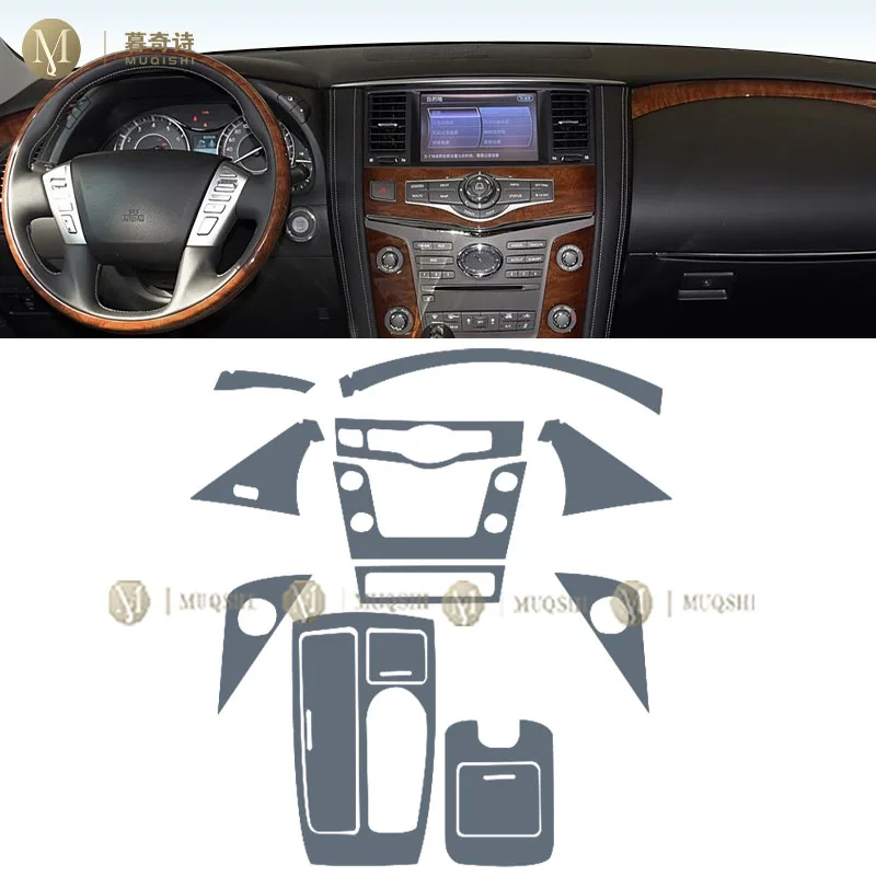 for infiniti qx80 2022 25 pre cutting car interior ppf paint protection film console scratch resistant repair transparent/matte for infiniti qx80 2022 25 pre cutting car interior ppf paint protection film console scratch resistant repair transparent/matte