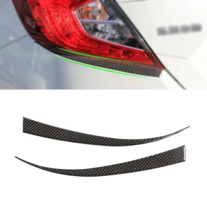 for honda civic 10th gen 2016 2017 2018 2019 car carbon fiber front headlamp headlights eyebrows eyelids bumper cover trim