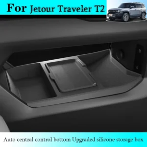 for chery jetour traveler t2 2023 2025 center console below storage box central control organizer mat car interior silicone