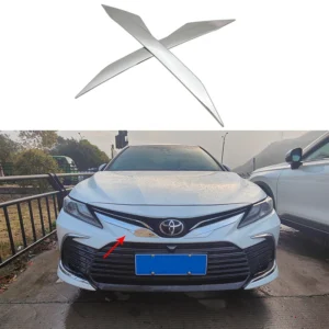 chrome silver car front bumper grille molding cover trim for toyota camry accessories 2019 2020 2021 2022 2023