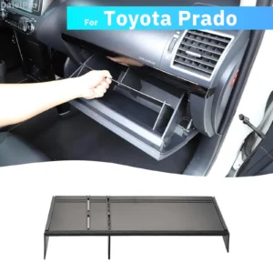 for toyota land cruiser prado 2010 2017 2018 storage box glove compartment organizing divider organizer adjustable partition