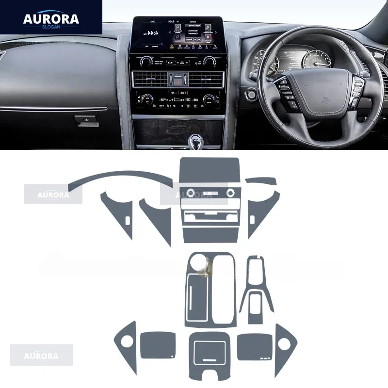 for infiniti qx80 2023 2025 pre cut car interior gearbox panel tpu protective film screen anti scratch repair stickers for infiniti qx80 2023 2025 pre cut car interior gearbox panel tpu protective film screen anti scratch repair stickers