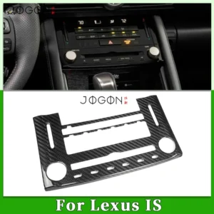 carbon fiber car interior cente air vent ac media radio cover trim car accessories for lexus is300 is350 is500 f sport 2021 204