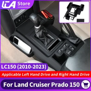 central console silicone protective cover for toyota prado 150 lc150 2010 2023 interior car accessories decoration black 1pcs