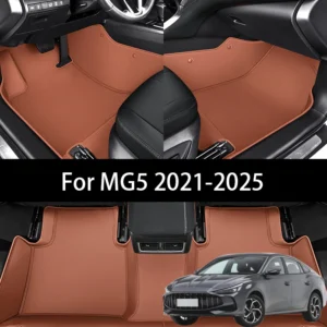vehicle easy to clean custom fit pu leather car floor mat for mg mg5 2021 2022 2023 2024 2025 luxury auto interior accessories