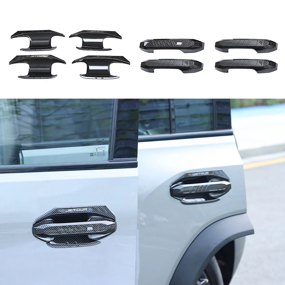 for chery jetour traveler t2 2023 2024 auto part abs carbon fiber color car door protection insert handle bowl adorn for chery jetour traveler t2 2023 2024 auto part abs carbon fiber color car door protection insert handle bowl adorn