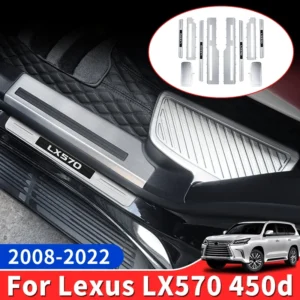 for lexus lx 570 lx570 lx450d 2008 2022 2021 2020 interior modification accessories stainless steel car threshold protection