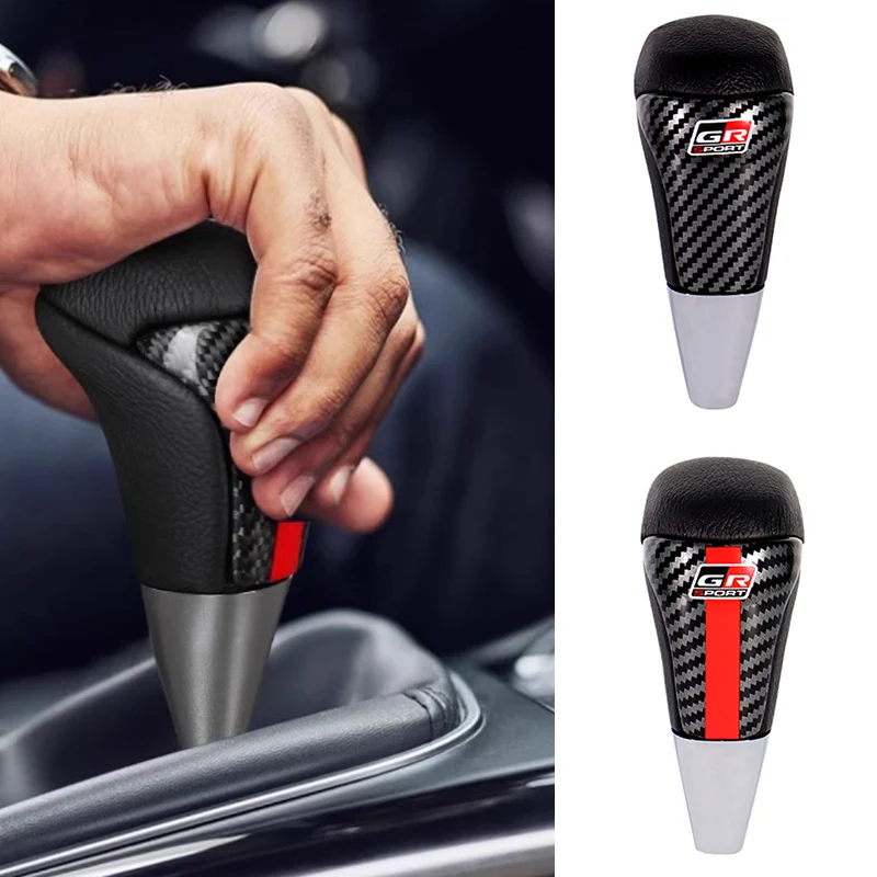 gr sports car styling gear shift knob carbon fiber leather racing gear shift knob for toyota hilux revo fortuner 2005 2016 gr sports car styling gear shift knob carbon fiber leather racing gear shift knob for toyota hilux revo fortuner 2005 2016