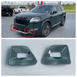 for nissan pathfinder r53 2022 2023 abs chrome front bumper fog light lamp frame cover foglight trims car styling accessories