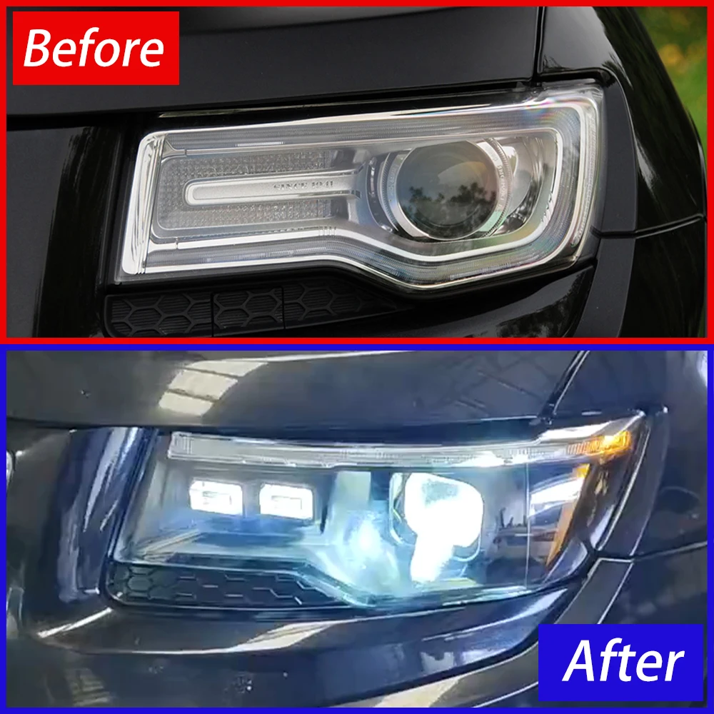 car lights for jeep grand cherokee 2014 2021 auto led headlight assembly upgrade startup effect projector lens tools car lights for jeep grand cherokee 2014 2021 auto led headlight assembly upgrade startup effect projector lens tools