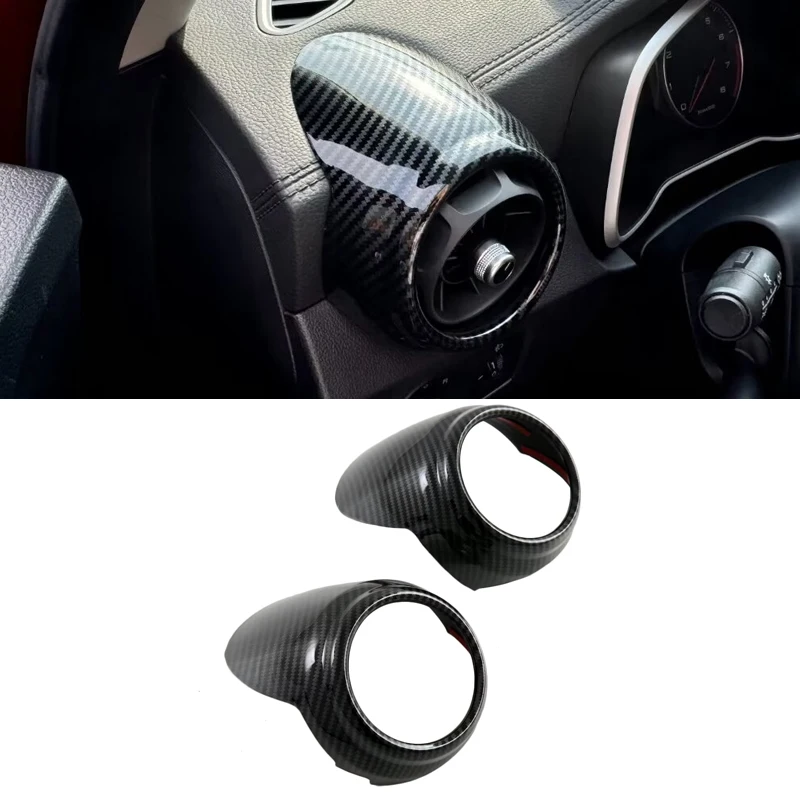 for mg zs 2017 2019 2020 2023 carbon fiber front upper air condition ac vent outlet cover trim sticker accessories car styling for mg zs 2017 2019 2020 2023 carbon fiber front upper air condition ac vent outlet cover trim sticker accessories car styling
