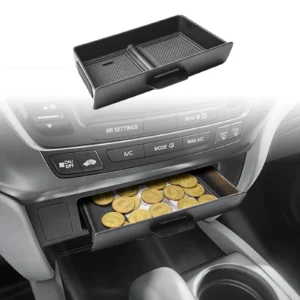middle center console drawer storage organizer for 2016 2022 honda pilot/2017 2026 honda ridgeline coin drawer cubby storage box