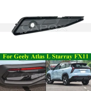 capqx rear foglight frame rear bumper decoration cover for geely atlas l boyue l starray fx11 rear radar protection cover