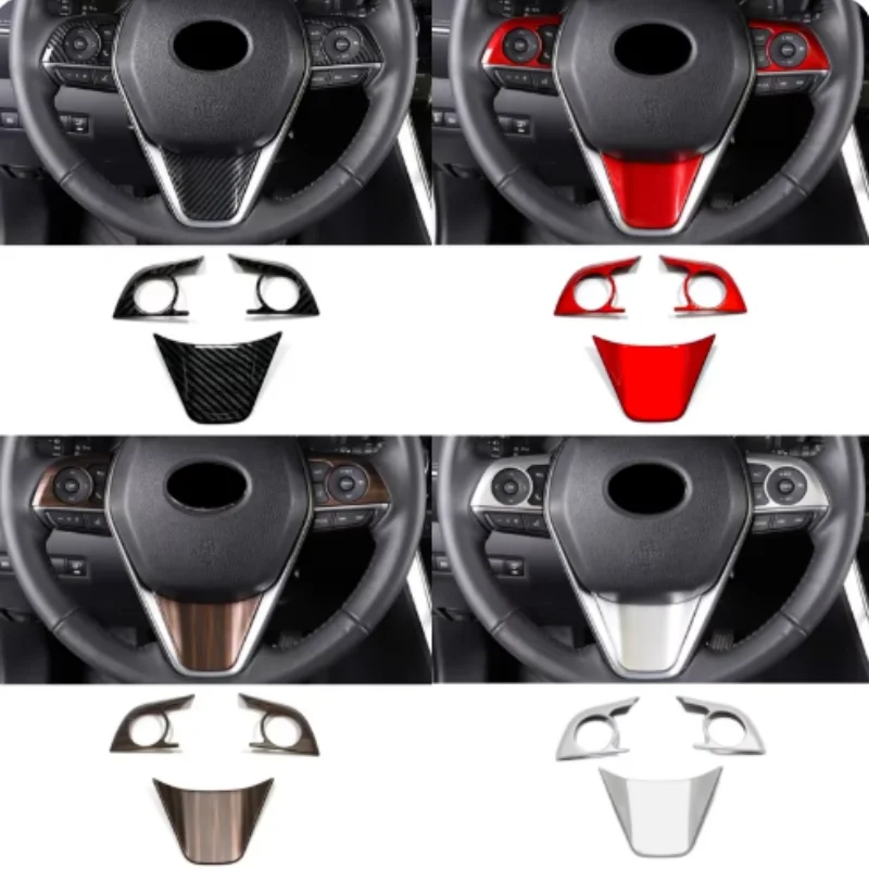 for toyota camry 70 xv70 2018 2023 hybrid car steering wheel button cover abs carbon stickers accessories for toyota camry 70 xv70 2018 2023 hybrid car steering wheel button cover abs carbon stickers accessories