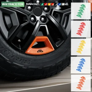 5 pcs car tires alloy rim wheel sticker reflective vinyl decal for ford explorer u625 2020 2021 2022 2023 timberline accessories