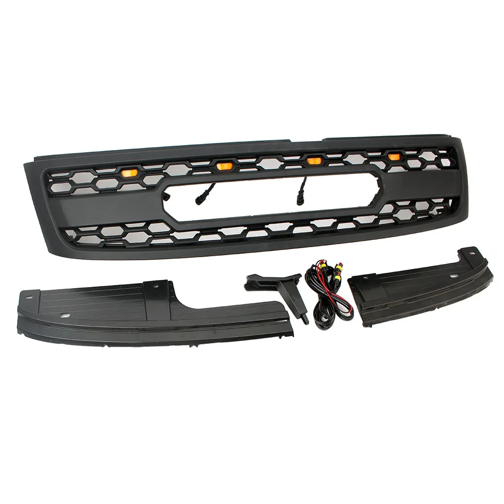 front bumper racing facelift upper radiator mesh grilles with led lights for nissan patrol y61 2005 2020 05 20 front bumper racing facelift upper radiator mesh grilles with led lights for nissan patrol y61 2005 2020 05 20