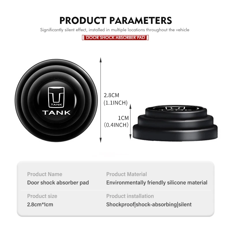 4pcs car door shock absorber spacer anti collision protection for tank great wall gwm wey 2021 new 300 500 4pcs car door shock absorber spacer anti collision protection for tank great wall gwm wey 2021 new 300 500
