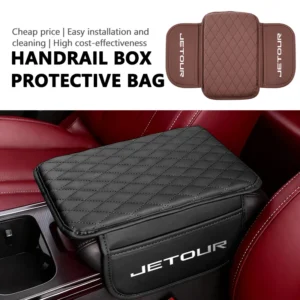 leather car armrest box center console protection storage pad for jetour x70 coupe x90 plus x95 ev i dm t1 g700 x50‌ g700‌ x‌