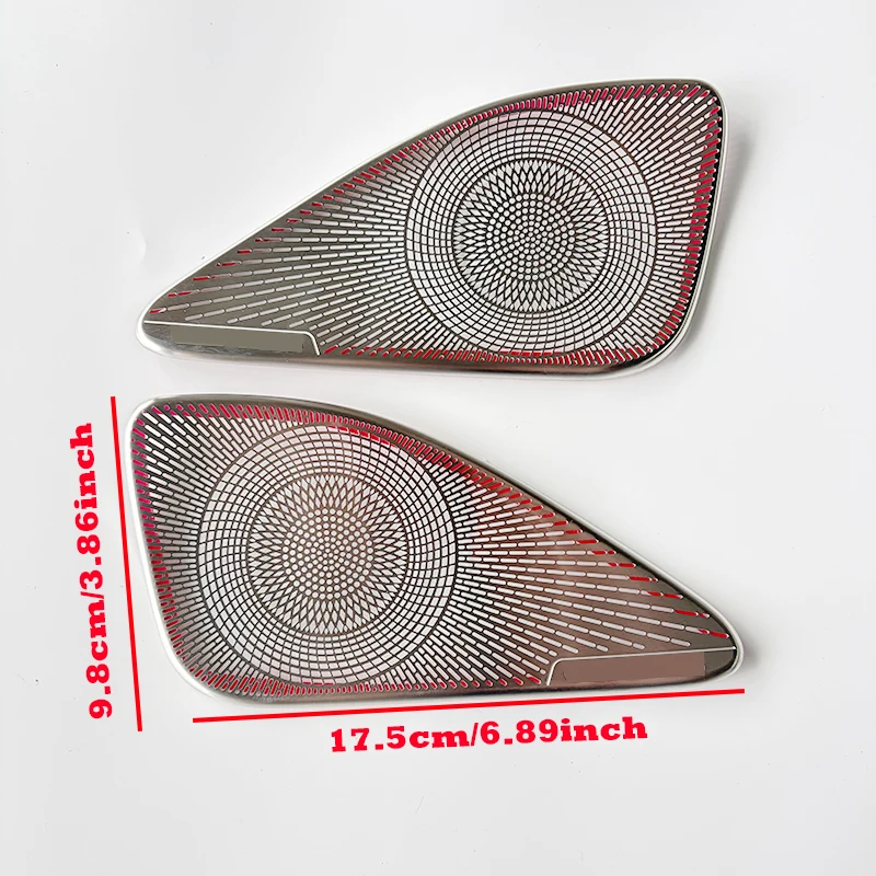 for lexus rx speaker cover trim 2023 2026 rx350h rx350 rx500h stainless steel mesh rear door panel speaker decor sticker silver for lexus rx speaker cover trim 2023 2026 rx350h rx350 rx500h stainless steel mesh rear door panel speaker decor sticker silver