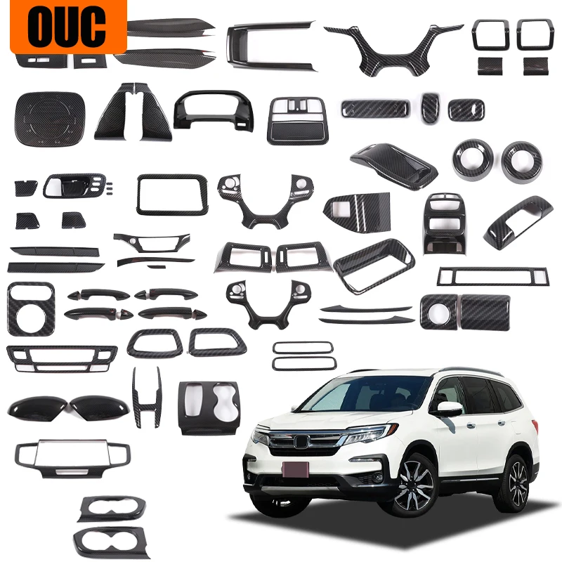 for honda pilot 2015 2022 abs carbon fiber interior kit car dashboard console gear shift panel decoration cover trim stickers for honda pilot 2015 2022 abs carbon fiber interior kit car dashboard console gear shift panel decoration cover trim stickers