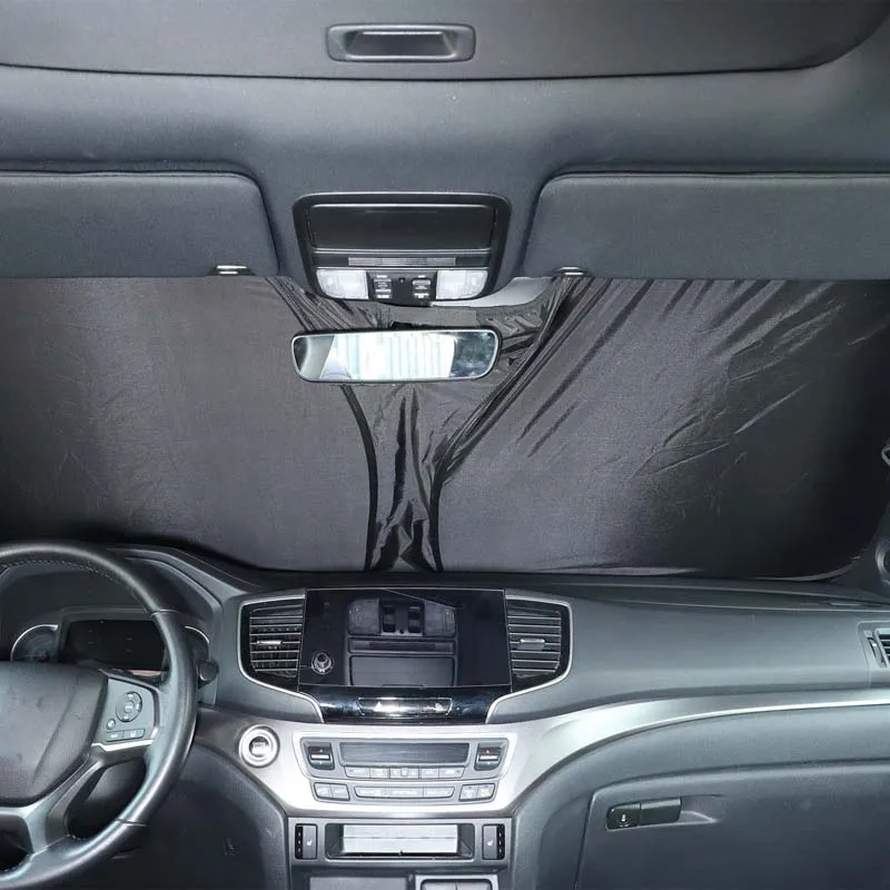 for honda pilot front glass sunshade car front glass sunshade anti uv anti sunshine black 1pcs (memory wire model) 2016 2022 for honda pilot front glass sunshade car front glass sunshade anti uv anti sunshine black 1pcs (memory wire model) 2016 2022