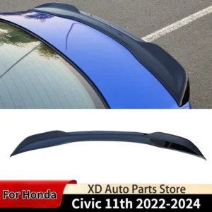 for honda civic 11th 2022 2024 rear spoiler sedan trunk spoiler abs lip spoiler wing replacement body kit accessories tuning