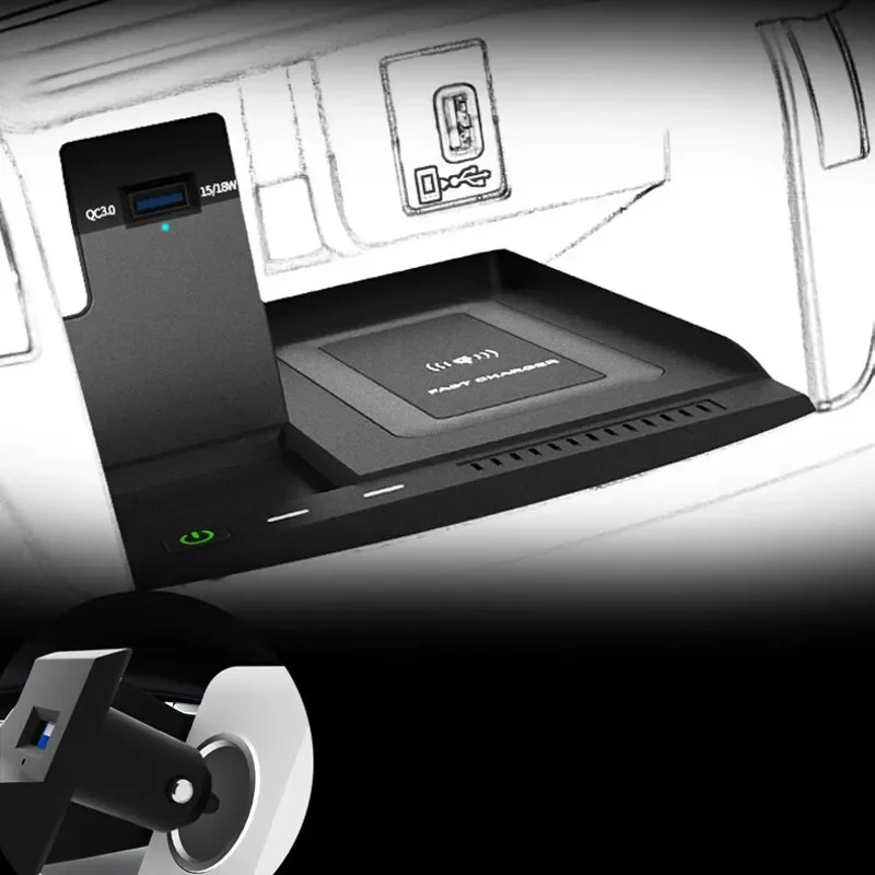 15w car wireless charging pad for honda 10th accord civic/crv/avancier/urv fast charger board mobile phone charging holder 15w car wireless charging pad for honda 10th accord civic/crv/avancier/urv fast charger board mobile phone charging holder