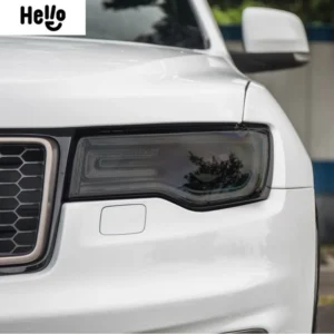 for jeep grand cherokee wk2 2014 2020 car headlight protective film smoked black tint wrap vinyl transparent tpu sticker