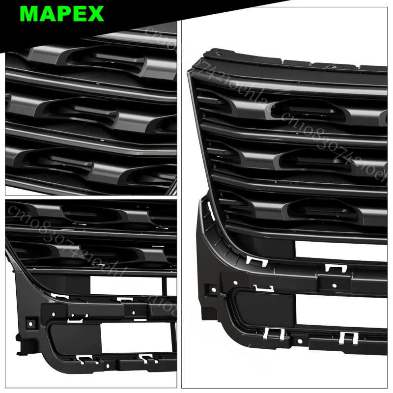 for ford explorer 2016 2017 front bumper upper grille glossy black painted for ford explorer 2016 2017 front bumper upper grille glossy black painted