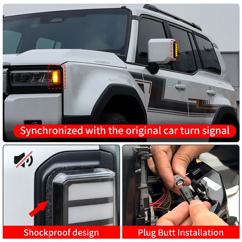 for toyota land cruiser prado 250 lc250 j250 2024 2025 lexus gx 550 smoked side mirror turn signal led dynamic car for toyota land cruiser prado 250 lc250 j250 2024 2025 lexus gx 550 smoked side mirror turn signal led dynamic car