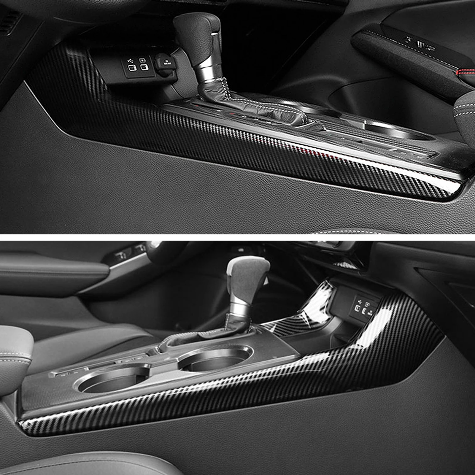 for honda civic 11th gen (2022 2026) car center console side decorative strips cover panel, carbon fiber abs interior sticker for honda civic 11th gen (2022 2026) car center console side decorative strips cover panel, carbon fiber abs interior sticker